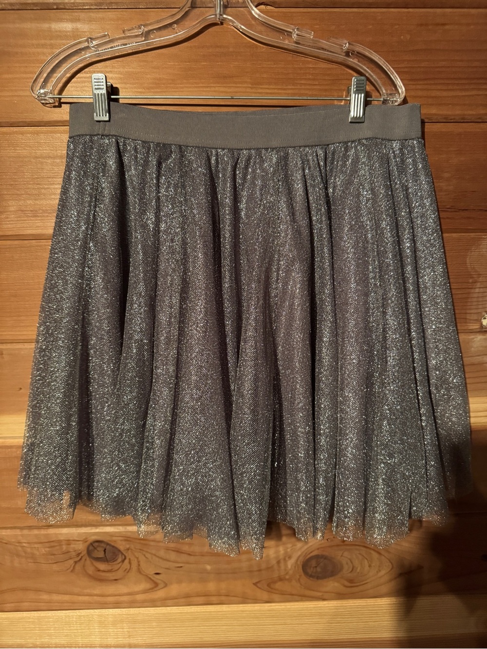 LC Lauren Conrad Glitter Tulle Skater Skirt - Silver